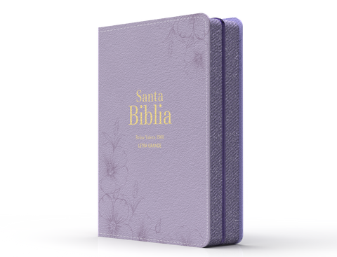 Image of Biblia RVR 1960 Compacta Letra Grande 11 puntos Símil Piel Lila con Cierre e Índice