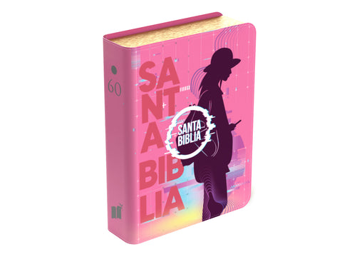 Image of Biblia RVR 1960 Compacta Jóvenes Rosado Símil Piel