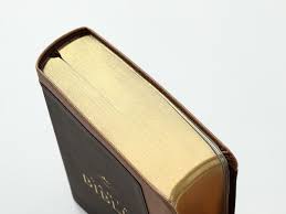 Image of Biblia RVR 1960 Letra Grande Tamaño Manual Bicolor Café Café Símil Piel