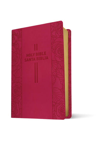 Image of Biblia Bilingüe NLT/NTV Piel Pink Rose