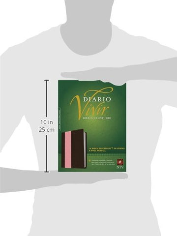 Image of Biblia NTV de Estudio Diario Vivir Letra Grande Símil Piel Café Rosa con Índice