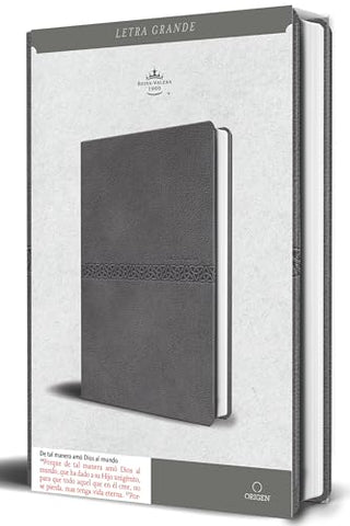 Image of Biblia RVR 1960 Letra Grande Tamaño Manual Símil Piel Gris Edición Económica