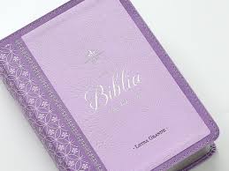 Image of Biblia RVR 1960 Letra Grande Tamaño Manual Neoclassic Lila Símil Piel