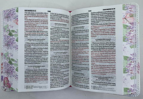 Image of Biblia RVR 1960 Bolsillo Turquesa Fucsia Símil Piel