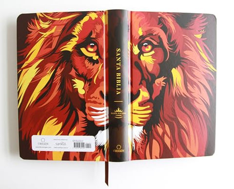 Image of Biblia RVR 1960 León de Judá Letra Grande Tamaño Manual Marrón Tapa Dura