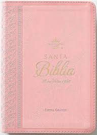 Image of Biblia RVR 1960 Letra Grande Tamaño Manual Neoclassic Rosa Símil Piel