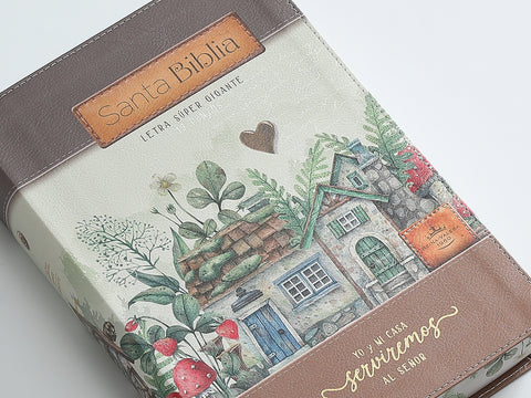 Image of Biblia RVR 1960 Letra Súper Gigante Colección Sabiduría Yo mi casa Símil Piel