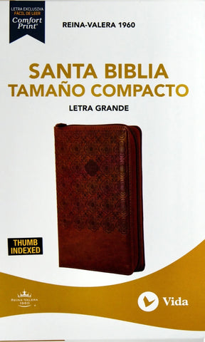 Image of Biblia RVR 1960 Compacta Marrón Índice Cierre