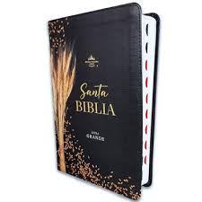 Image of Biblia RVR 1960 Tamaño Manual Letra Grande Colección Supreme Negro Trigo Símil Piel