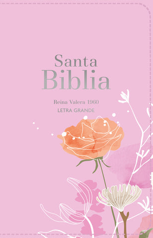 Image of Biblia RVR 1960 Letra Grande Tamaño Manual Símil Piel Rosa