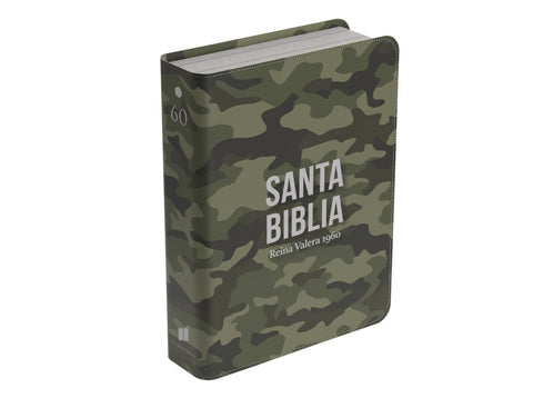 Image of Biblia RVR 1960 Compacta Símil Piel Camuflaje Verde