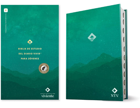 Image of Biblia NTV de Estudio Diario Vivir para Jóvenes Verde Tapa Dura