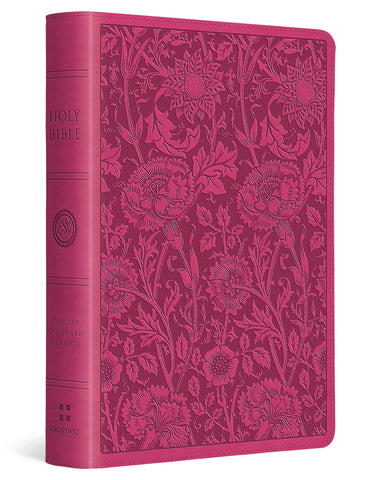 Image of ESV LARGE PRINT COMPACT BIBLE (TRUTONE BERRY, FLORAL DESIGN)