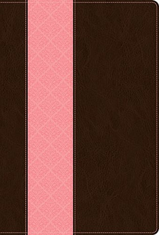 Image of Biblia NTV de Estudio Diario Vivir Letra Grande Símil Piel Café Rosa con Índice