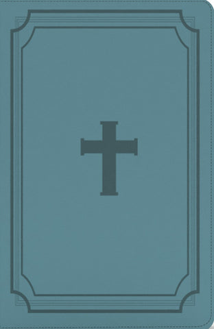Image of Biblia RVR 1960 Letra Grande Tamaño Manual Cruz Azul Acero con Cierre e Índice