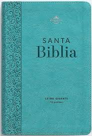 Image of Biblia RVR 1960 Letra Gigante Turquesa Símil Piel