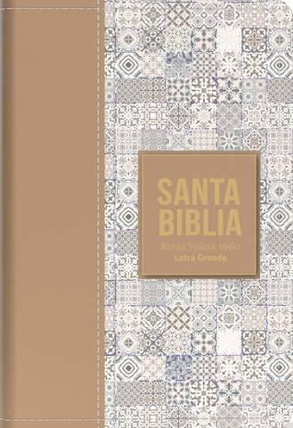 Image of Biblia RVR 1960 Letra Grande Tamaño Manual Símil Piel Crema
