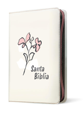 Image of Biblia NTV Compacta Letra Gigante con Filament Símil Piel Beige Letra Roja Cierre