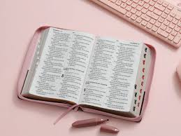 Image of Biblia RVR 1960 Letra Super Gigante Simil Piel Rosa Con Cierre y Indice