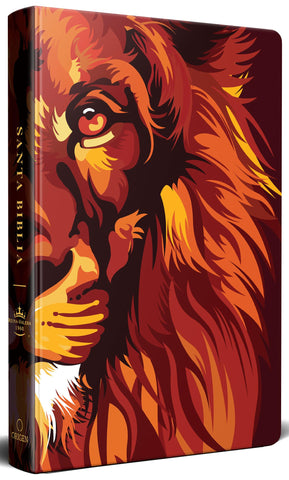 Image of Biblia RVR 1960 León de Judá Letra Grande Tamaño Manual Marrón Tapa Dura