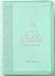 Image of Biblia RVR 1960 Letra Grande Tamaño Manual Neoclassic Turquesa Símil Piel