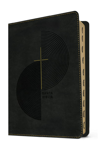 Image of Biblia NTV Compacta Letra Gigante con Filament Símil Piel Gris Índice Letra Roja