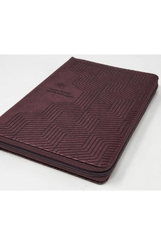 Image of Biblia RVR 1960 de Promesas Letra Gigante Marrón Líneas Símil Piel con Cierre