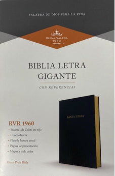 Image of Biblia RVR 1960 Letra Gigante Negro Imitación Piel