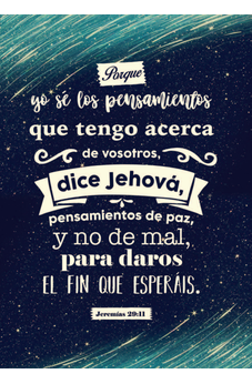 Image of Porque Yo Sé los Pensamientos Jeremías 29:11: Diario y Cuaderno de Notas