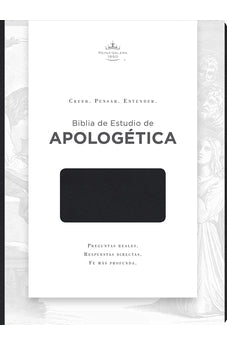 Image of Biblia RVR 1960 de Estudio de Apologetica Negro Símil Piel
