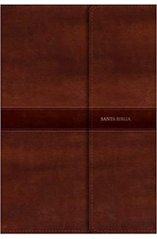 Image of Biblia RVR 1960 Letra Súper Gigante Marrón Símil Piel con Solapa e Imán