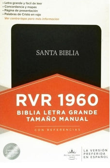 Biblia RVR 1960 Letra Grande Tamaño Manual Negro – Vidalibros.com.co