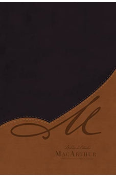 Image of Biblia RVR 1960 de Estudio Macarthur Letra Grande Leathersoft Café con Índice y Cierre