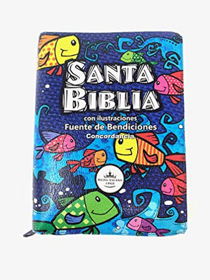 Biblia RVR 1960 Símil Piel Colores con Cierre con Índice
