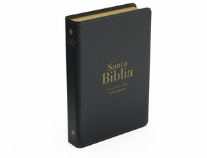 Biblia RVR 1960 Letra Grande Tamaño Manual Símil Piel Negro