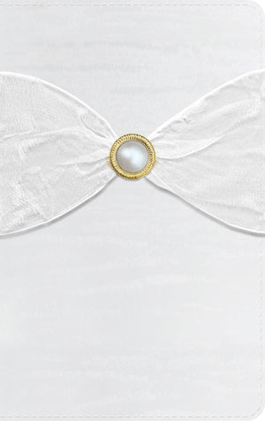 Biblia RVR 1960 Recuerdo de Boda Blanco y Dorado Símil Piel