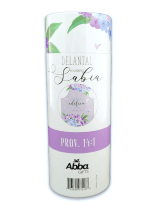 Delantal/mandil de algodón. La mujer sabia edifica