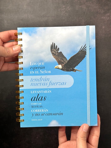 Image of Libreta de Anillas con Elásico Los que Esperan el Señor