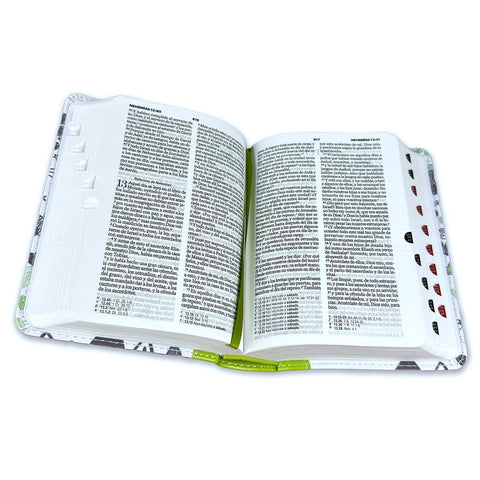 Image of Biblia RVR 1960 Bolsillo Símil Piel Verde con Índice