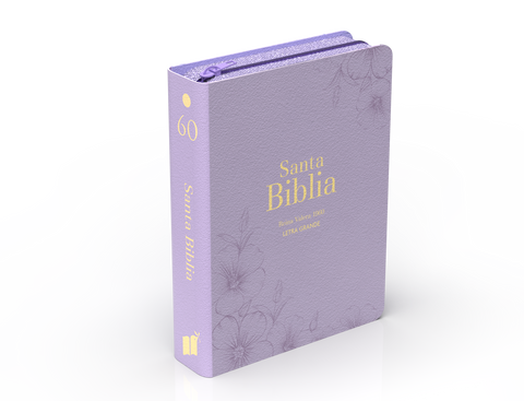 Image of Biblia RVR 1960 Compacta Letra Grande 11 puntos Símil Piel Lila con Cierre e Índice