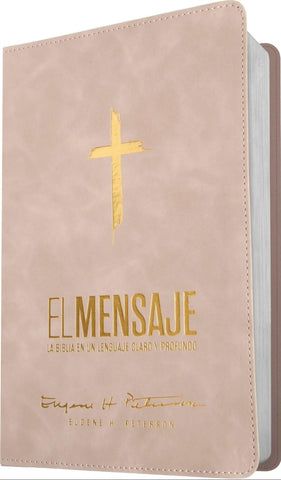 Image of Biblia El Mensaje Rosa Suave Símil Piel