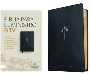 Biblia NTV Ministro Letra Grande Filament Símil Piel Negro