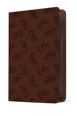 Image of Biblia NTV Ultrafina  Letra Grande con Filament Símil Piel Palmera Café Índice Letra Roja Cierre