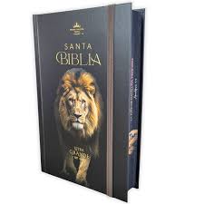 Biblia RVR 1960 Tamaño Manual Letra Grande Tapa Dura León de Judá Tapa Dura