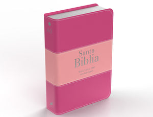 Biblia RVR 1960 Letra Súper Gigante Símil Piel Fucsia Rosa