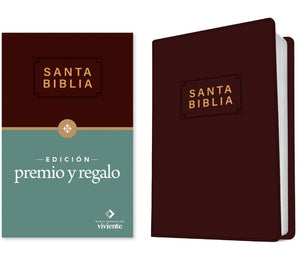 Biblia NTV Edición Premio y Regalo Vinil Vino Tinto Letra Roja