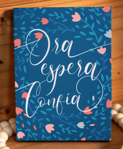 Image of Mini Canvas - Ora Espera Confía