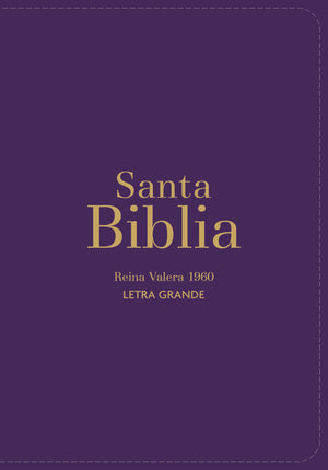 Biblia RVR 1960 Compacta Letra Grande 11 puntos Símil Piel Morado