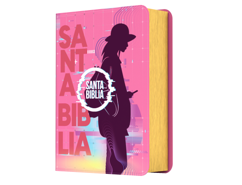 Image of Biblia RVR 1960 Compacta Jóvenes Rosado Símil Piel