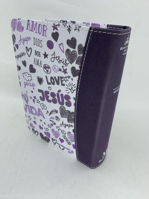 Biblia RVR 1960 Bolsillo Símil Piel Lila con Índice